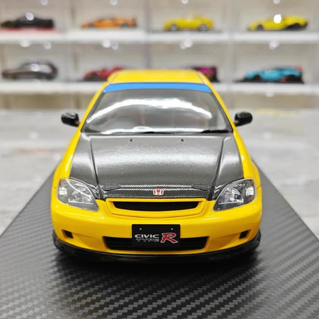 [Ignition] 1:18 Honda 1997 Civic Type R EK9 Yellow & Black Model Car Resin