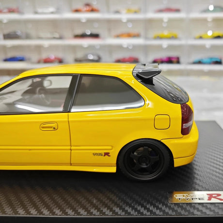 [Ignition] 1:18 Honda 1997 Civic Type R EK9 Yellow & Black Model Car Resin