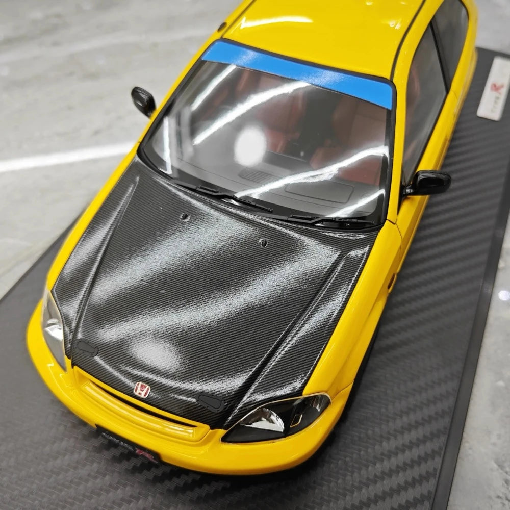 [Ignition] 1:18 Honda 1997 Civic Type R EK9 Yellow & Black Model Car Resin