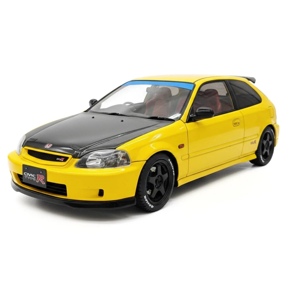 [Ignition] 1:18 Honda 1997 Civic Type R EK9 giallo & nero modellino di auto resina