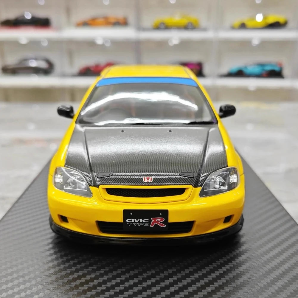 [Ignition] 1:18 Honda 1997 Civic Type R EK9 Yellow & Black Model Car Resin