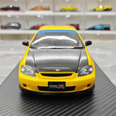 [Ignition] 1:18 Honda 1997 Civic Type R EK9 Yellow & Black Model Car Resin