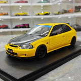 [Ignition] 1:18 Honda 1997 Civic Type R EK9 giallo & nero modellino di auto resina