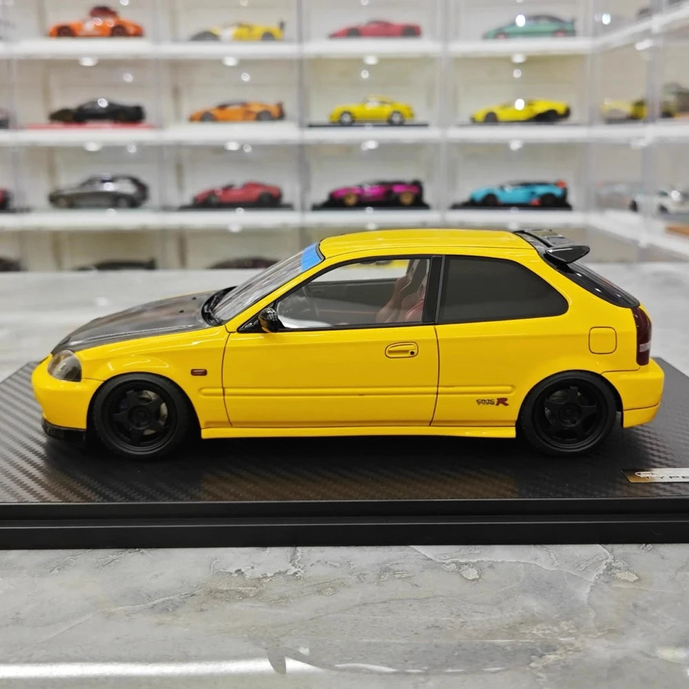 [Ignition] 1:18 Honda 1997 Civic Type R EK9 Yellow & Black Model Car Resin
