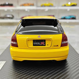 [Ignition] 1:18 Honda 1997 Civic Type R EK9 giallo & nero modellino di auto resina