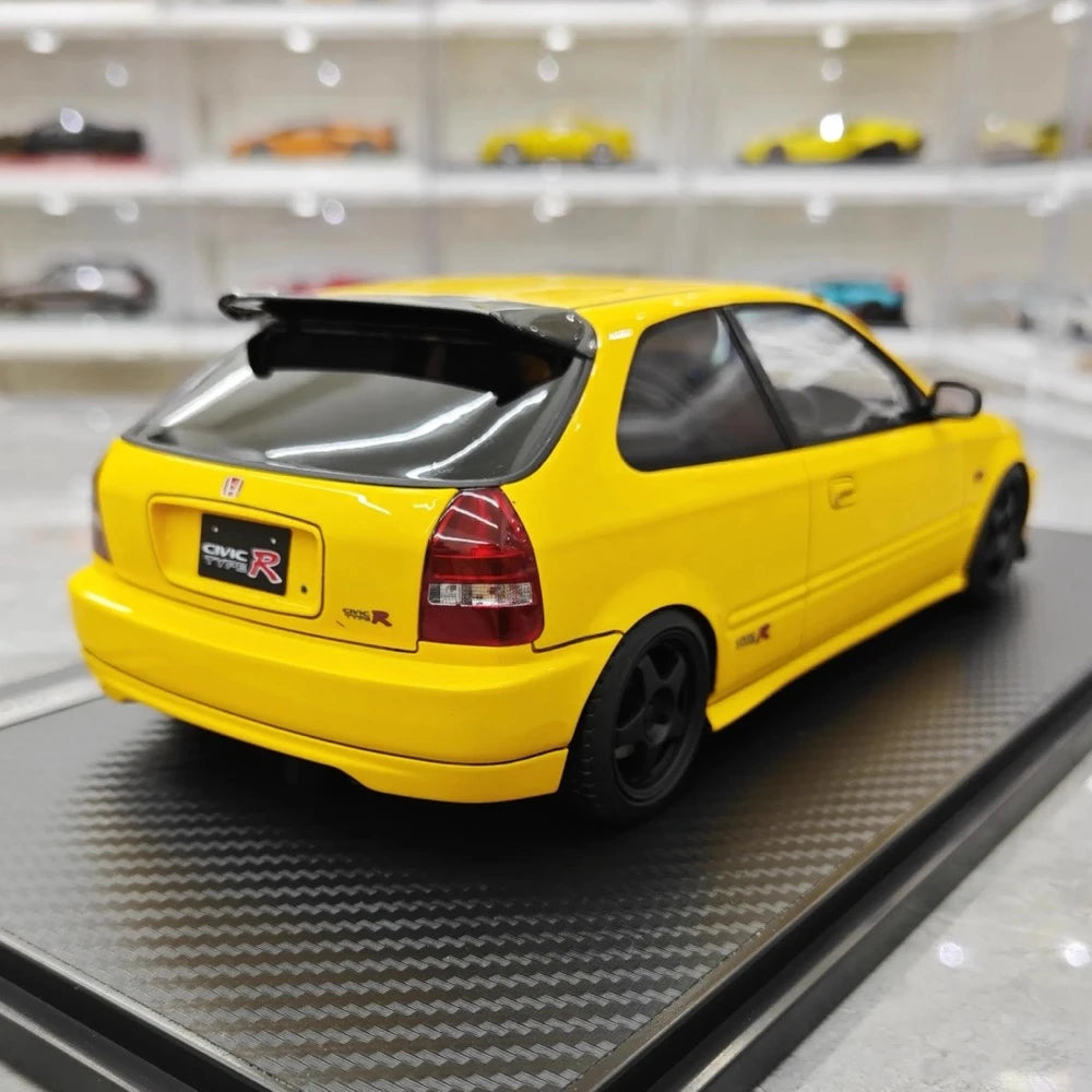 [Ignition] 1:18 Honda 1997 Civic Type R EK9 Yellow & Black Model Car Resin