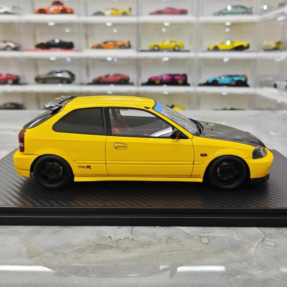 [Ignition] 1:18 Honda 1997 Civic Type R EK9 giallo & nero modellino di auto resina