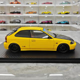 [Ignition] 1:18 Honda 1997 Civic Type R EK9 giallo & nero modellino di auto resina