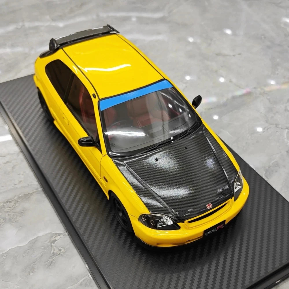 [Ignition] 1:18 Honda 1997 Civic Type R EK9 Yellow & Black Model Car Resin