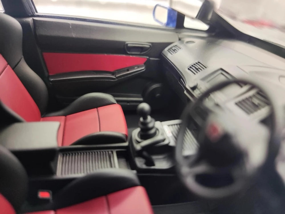[Ignition] 1:18 Honda 2007 Civic Type R FD2 JDM blu modellino di auto resina