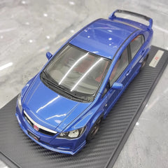 [Ignition] 1:18 Honda 2007 Civic Type R FD2 JDM blu modellino di auto resina