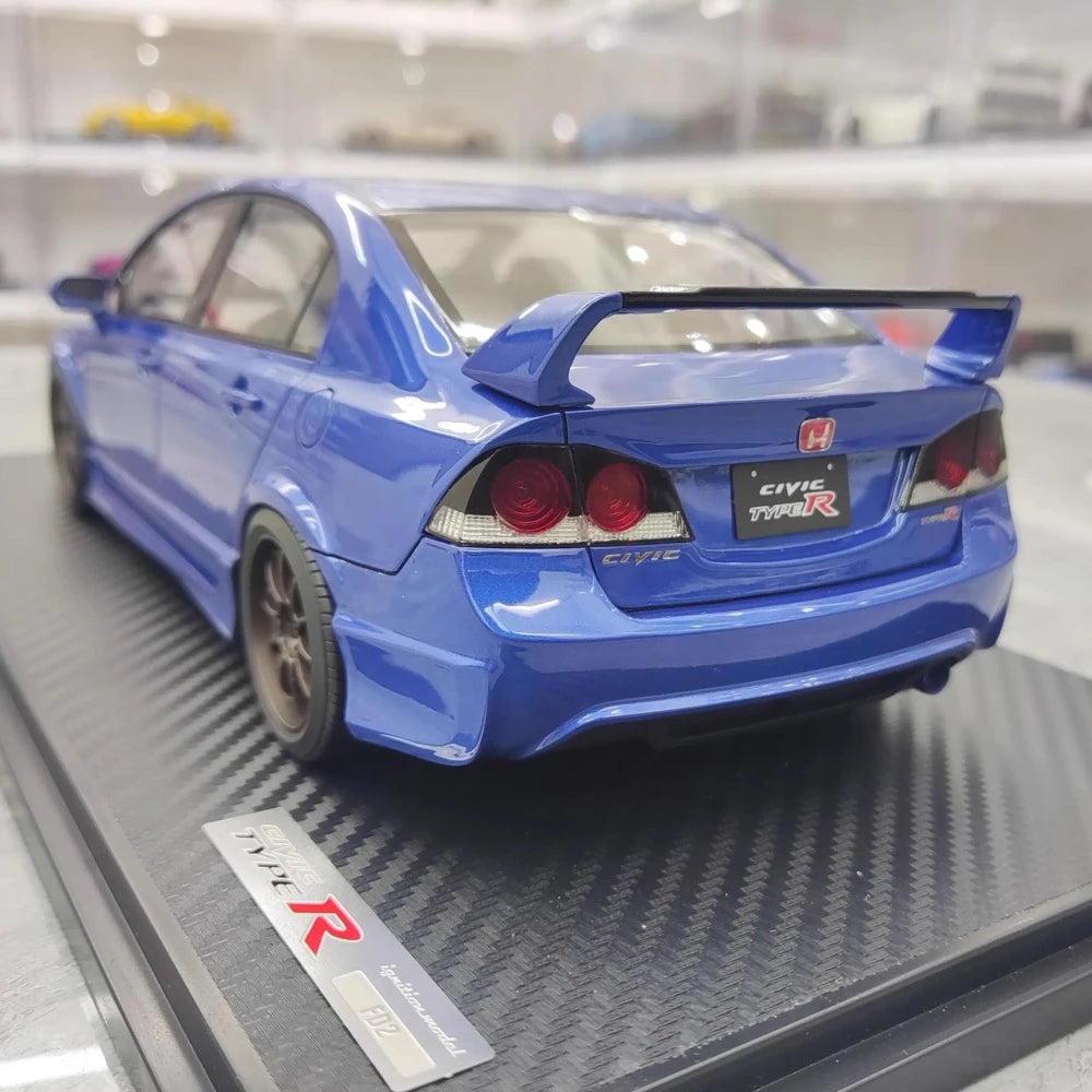 [Ignition] 1:18 Honda 2007 Civic Type R FD2 JDM blu modellino di auto resina