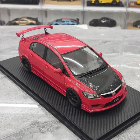 [Ignition] 1:18 Honda 2007 Civic Type R FD2 JDM Red & Black Model Car Resin