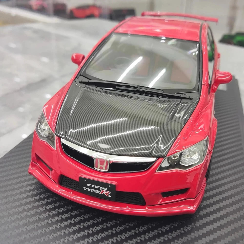[Ignition] 1:18 Honda 2007 Civic Type R FD2 JDM Red & Black Model Car Resin