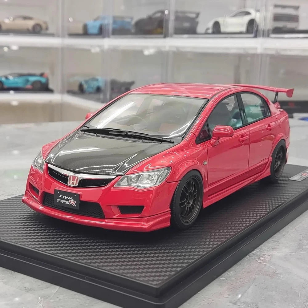 [Ignition] 1:18 Honda 2007 Civic Type R FD2 JDM Red & Black Model Car Resin
