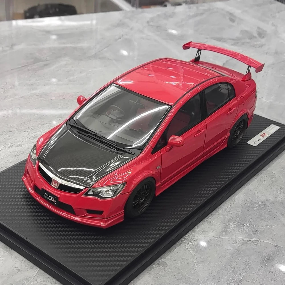 [Ignition] 1:18 Honda 2007 Civic Type R FD2 JDM Red & Black Model Car Resin