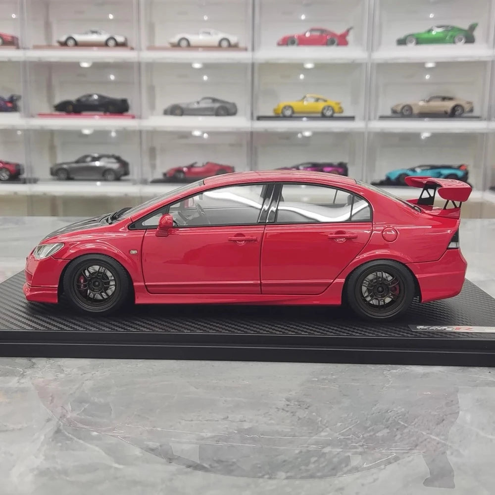 [Ignition] 1:18 Honda 2007 Civic Type R FD2 JDM Red & Black Model Car Resin
