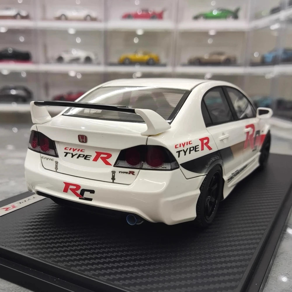 [Ignition] 1:18 Honda 2007 Civic Type R FD2 JDM White Model Car Resin