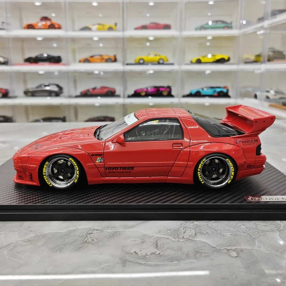 [Ignition] 1:18 Mazda 1985 RX-7 FC3S PANDEM rosso modellino di auto resina