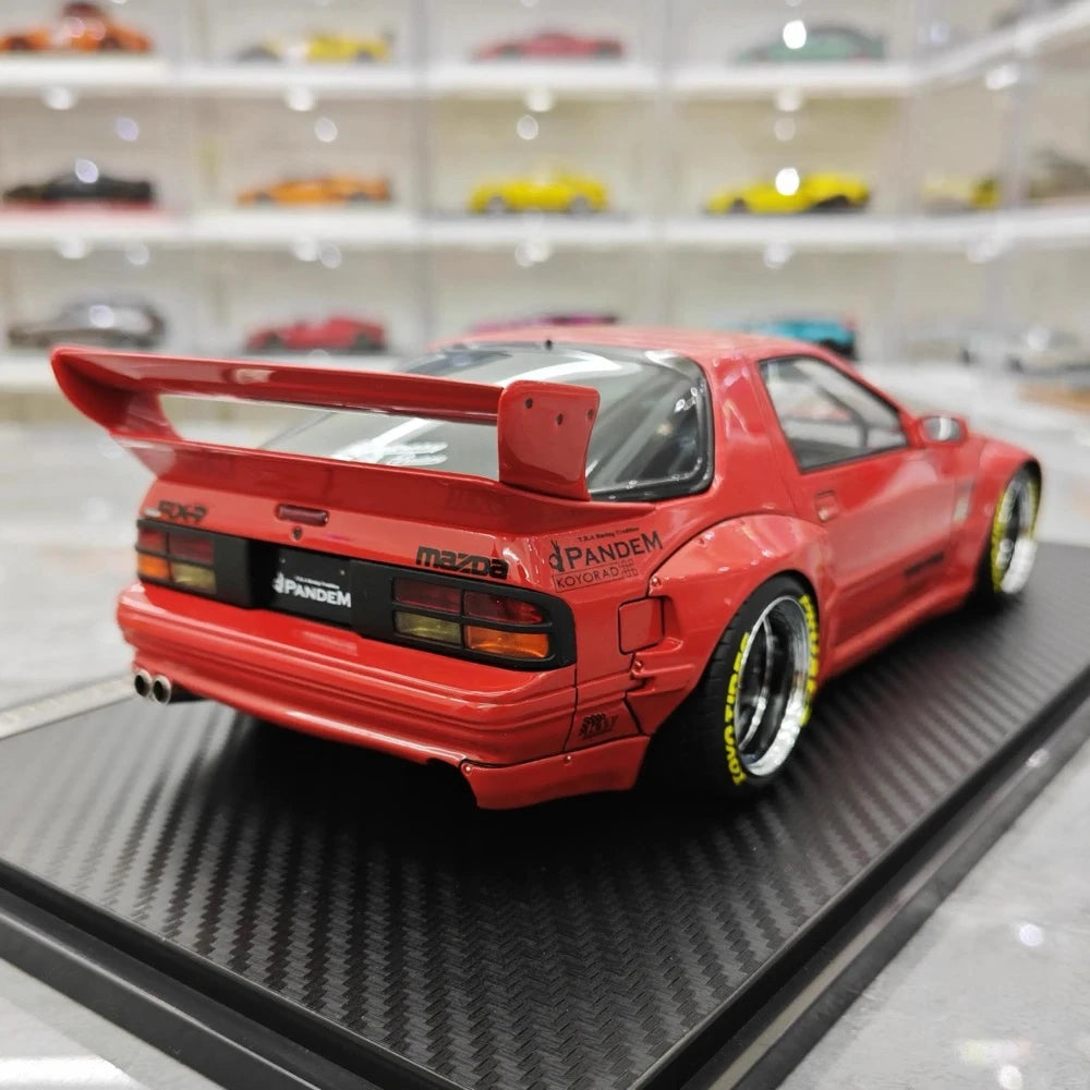 [Ignition] 1:18 Mazda 1985 RX-7 FC3S PANDEM rosso modellino di auto resina