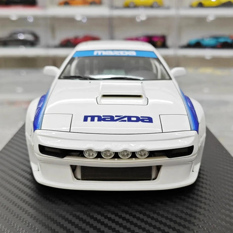[Ignition] 1:18 Mazda 1985 RX-7 FC3S PANDEM White & Blue Model Car Resin