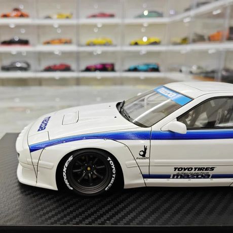 [Ignition] 1:18 Mazda 1985 RX-7 FC3S PANDEM White & Blue Model Car Resin