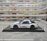 [Ignition] 1:18 Mazda 1985 RX-7 FC3S PANDEM blanc & bleu voiture miniature Resin