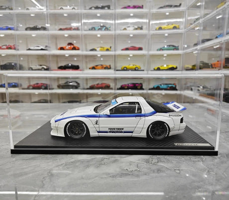 [Ignition] 1:18 Mazda 1985 RX-7 FC3S PANDEM White & Blue Model Car Resin