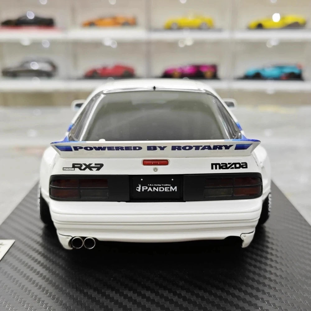 [Ignition] 1:18 Mazda 1985 RX-7 FC3S PANDEM blanc & bleu voiture miniature Resin