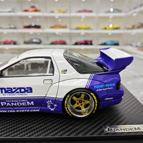 [Ignition] 1:18 Mazda 1985 RX-7 FC3S PANDEM White & Purple Model Car Resin