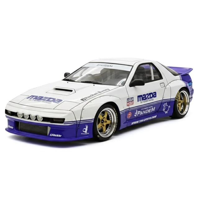 [Ignition] 1:18 Mazda 1985 RX-7 FC3S PANDEM White & Purple Model Car Resin