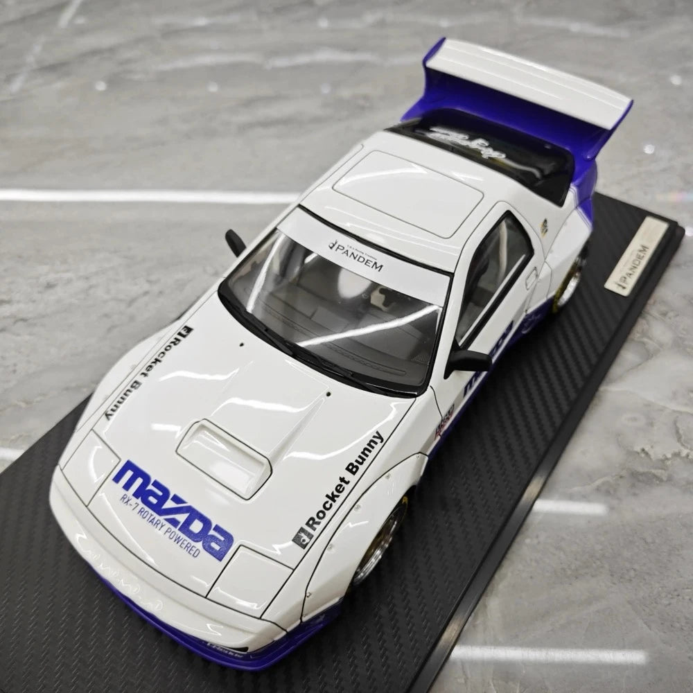 [Ignition] 1:18 Mazda 1985 RX-7 FC3S PANDEM White & Purple Model Car Resin