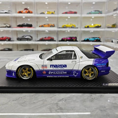 [Ignition] 1:18 Mazda 1985 RX-7 FC3S PANDEM White & Purple Model Car Resin