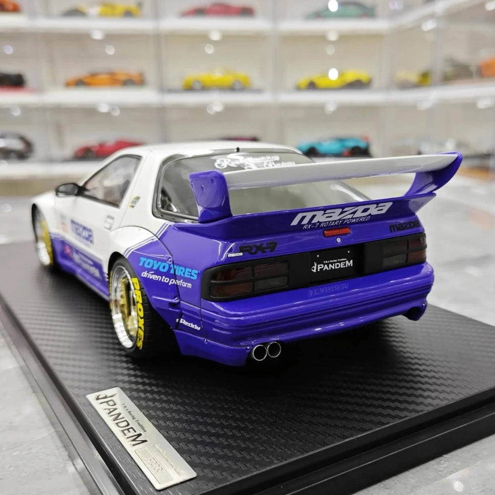 [Ignition] 1:18 Mazda 1985 RX-7 FC3S PANDEM White & Purple Model Car Resin