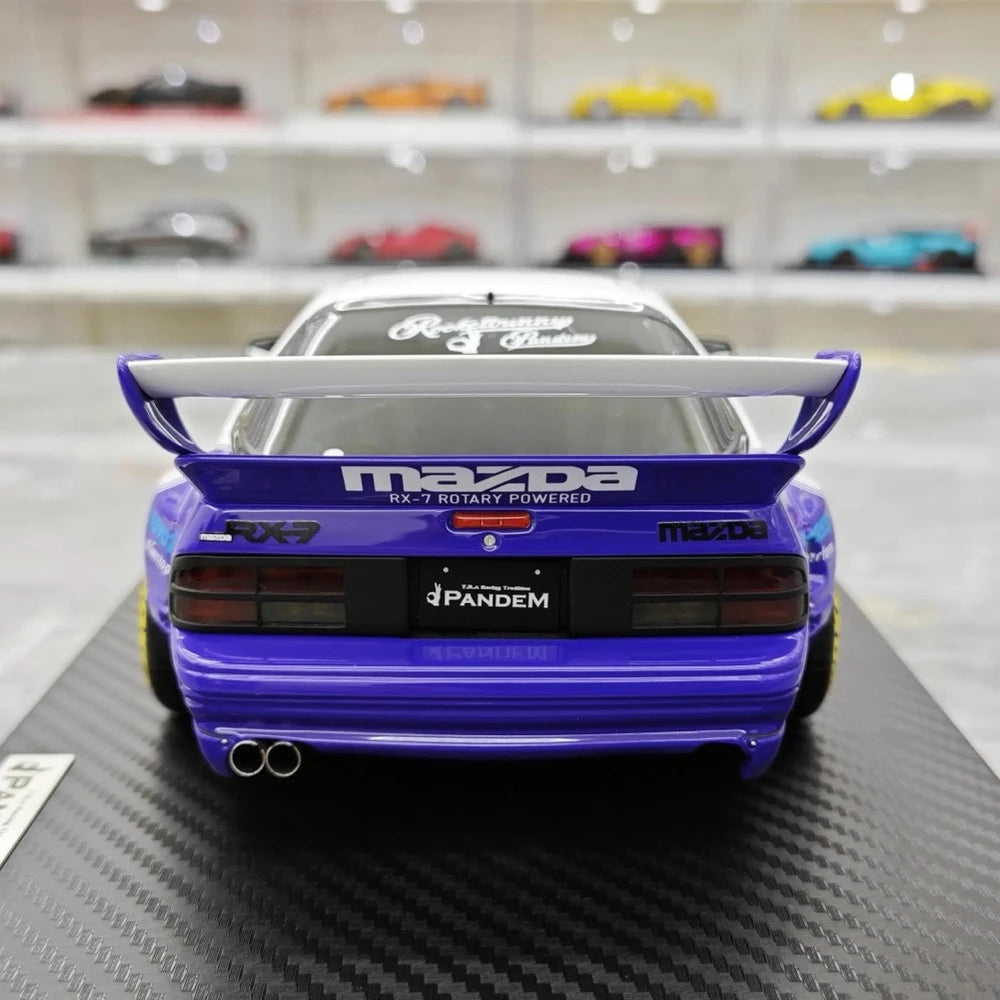 [Ignition] 1:18 Mazda 1985 RX-7 FC3S PANDEM White & Purple Model Car Resin