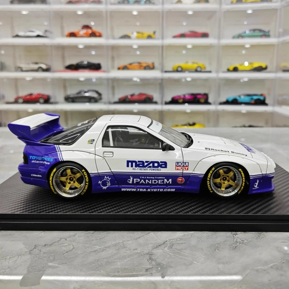 [Ignition] 1:18 Mazda 1985 RX-7 FC3S PANDEM White & Purple Model Car Resin