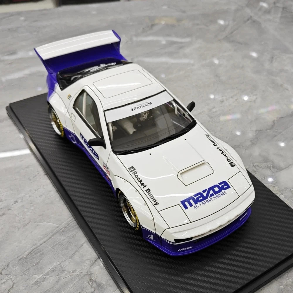 [Ignition] 1:18 Mazda 1985 RX-7 FC3S PANDEM White & Purple Model Car Resin