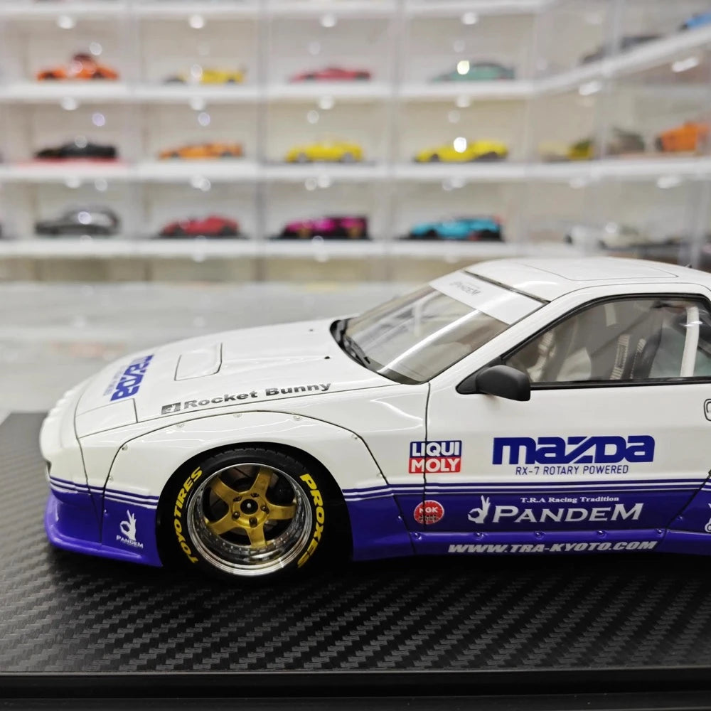 [Ignition] 1:18 Mazda 1985 RX-7 FC3S PANDEM White & Purple Model Car Resin