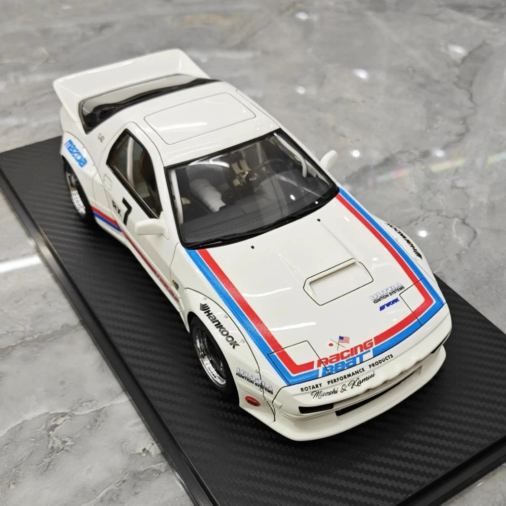 [Ignition] 1:18 Mazda 1985 RX-7 FC3S PANDEM White & Red Model Car Resin