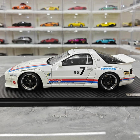 [Ignition] 1:18 Mazda 1985 RX-7 FC3S PANDEM White & Red Model Car Resin