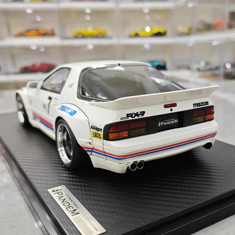 [Ignition] 1:18 Mazda 1985 RX-7 FC3S PANDEM White & Red Model Car Resin
