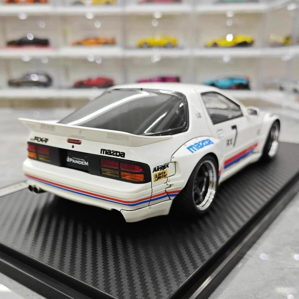 [Ignition] 1:18 Mazda 1985 RX-7 FC3S PANDEM White & Red Model Car Resin