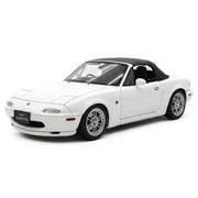 Ignition Mazda 1989 MX-5 Miata NA Eunos Roadster blanc 1:18 – voiture miniature de collection en résine