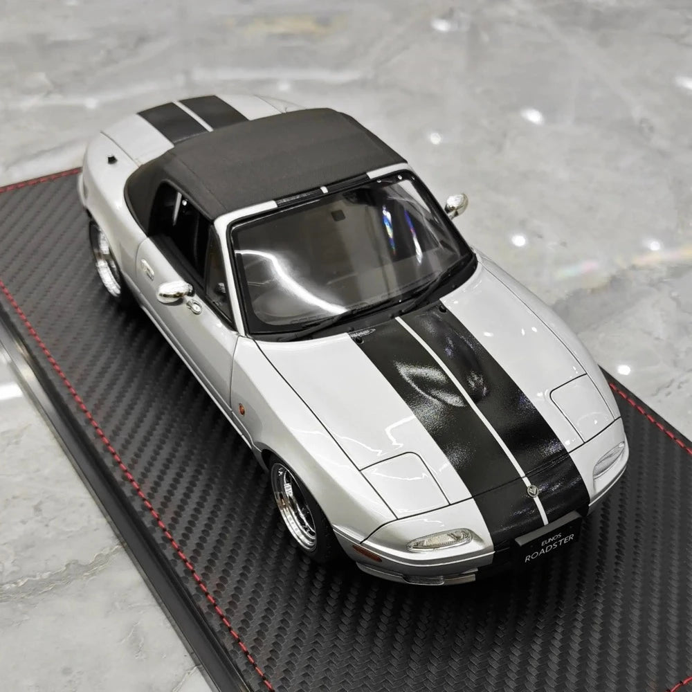 [Ignition] 1:18 Mazda 1990 MX5 Eunos Roadster NA B6-ZE argent voiture miniature Resin