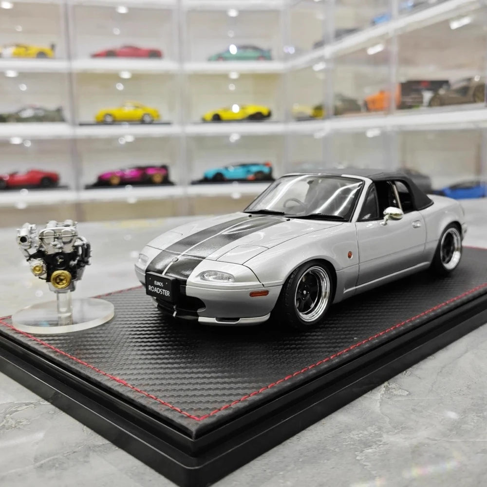 [Ignition] 1:18 Mazda 1990 MX5 Eunos Roadster NA B6-ZE argent voiture miniature Resin