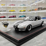 [Ignition] 1:18 Mazda 1990 MX5 Eunos Roadster NA B6-ZE argent voiture miniature Resin