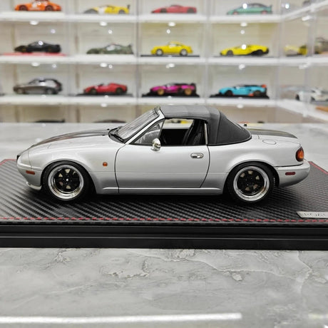 [Ignition] 1:18 Mazda 1990 MX5 Eunos Roadster NA B6-ZE Silver Model Car Resin