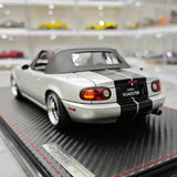 [Ignition] 1:18 Mazda 1990 MX5 Eunos Roadster NA B6-ZE argent voiture miniature Resin