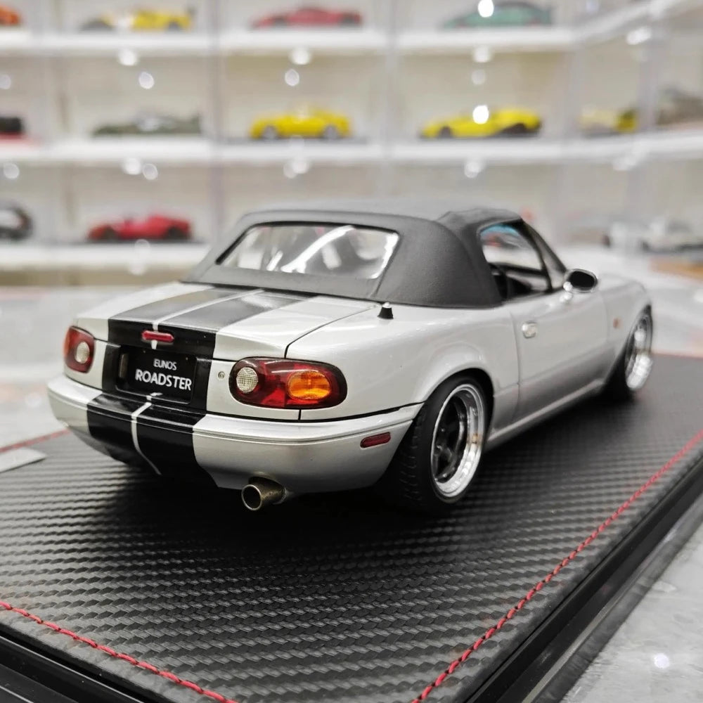 [Ignition] 1:18 Mazda 1990 MX5 Eunos Roadster NA B6-ZE argent voiture miniature Resin