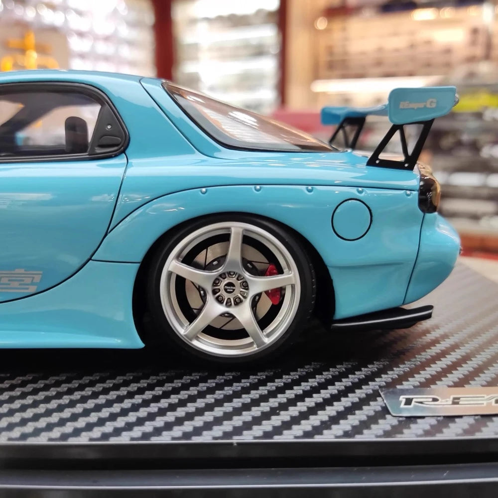 [Ignition] 1:18 Mazda 1992 RX-7 FD3S RE Amemiya Blue Model Car Resin